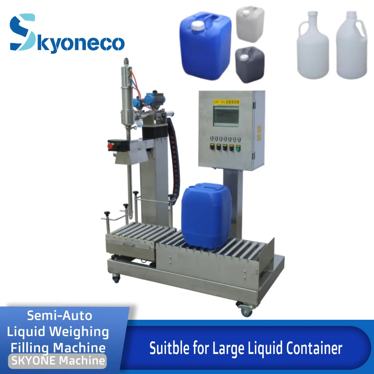 Skyoneco Semi-Auto Large Beverage  Liquid  Filling Machine