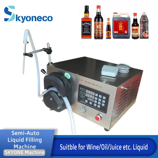 Skyoneco Semi-Auto Liquid Filling Machine for Wine Oil Juice