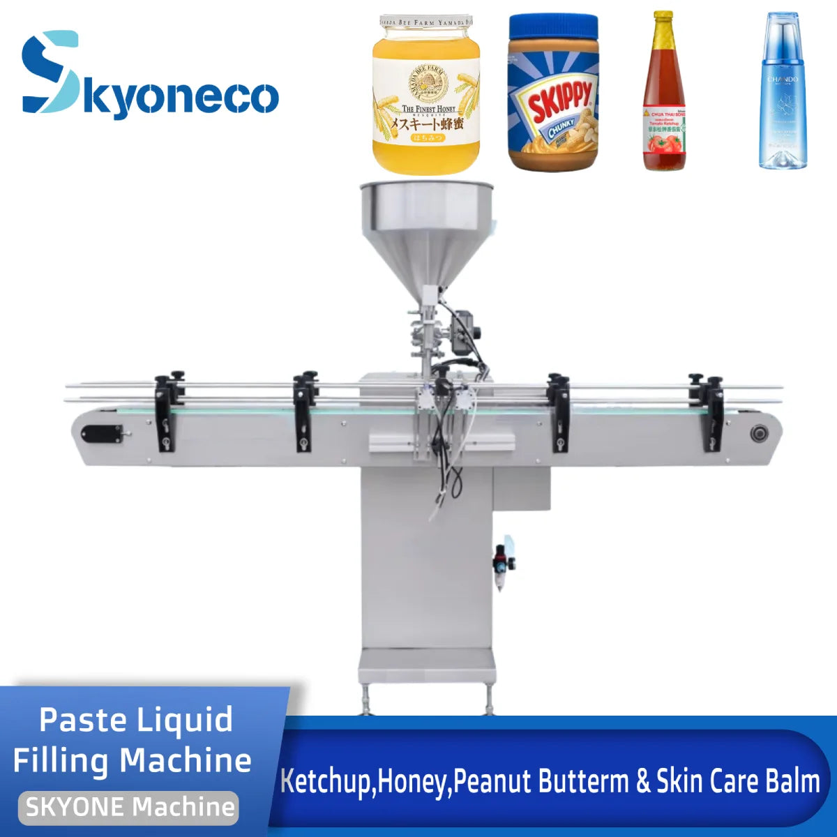 SKYONE Automatic Paste Liquid Filling Machine Honey Sauce Peanut Butter