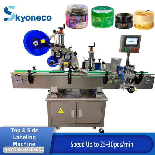 Skyone-030-65D Automatic Top & Side Bottle Labeling Machine