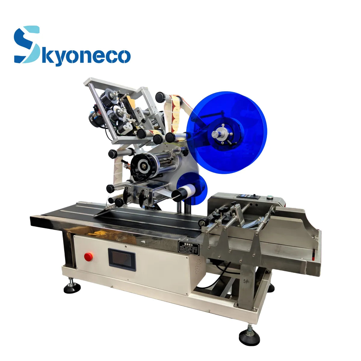 SKYONE-890FK-DM Automatic Desktop Flat Surface Labeling Machine with Code Printer & Page Separation Device