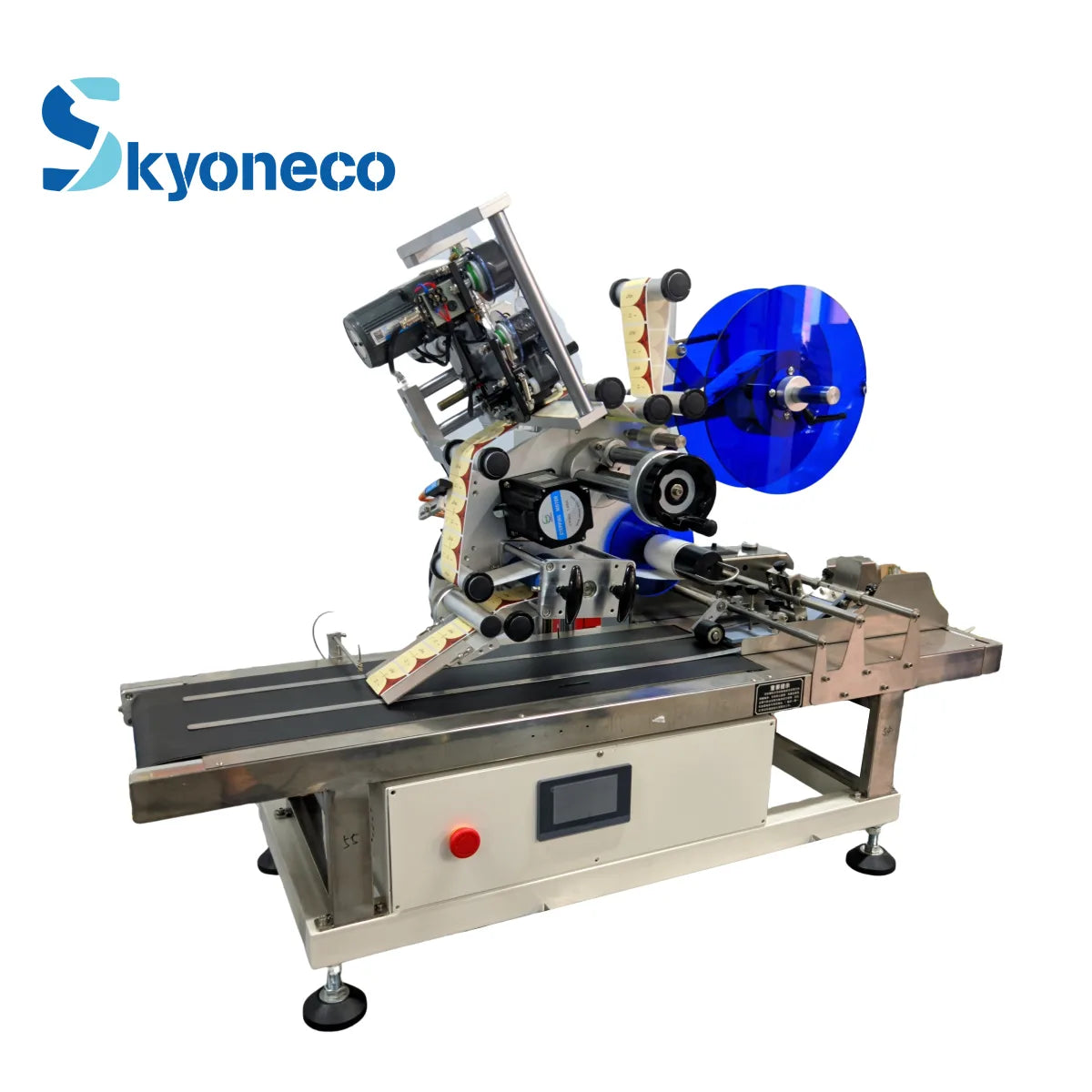 SKYONE-890FK-DM Automatic Desktop Flat Surface Labeling Machine with Code Printer & Page Separation Device