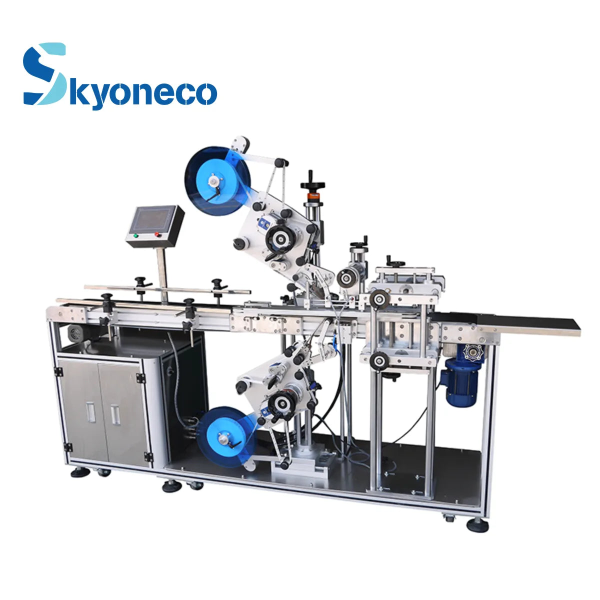 Skyone-030PM-TB Automatic Top & Bottom Flat Labeling Machine for Flat Surface