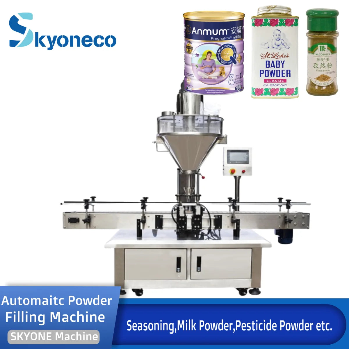 SKYONE Automatic Powder Filling Machine Seasoning Milk Powder,