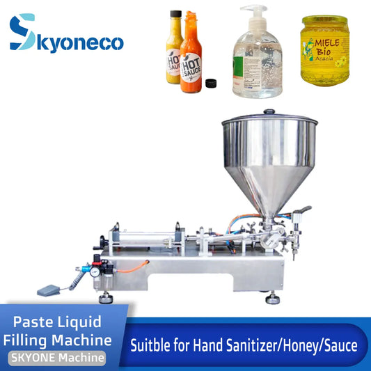 SKYONECO Semi-Auto Paste Liquid Filling Machine Hand Sanitizer Honey Sauce