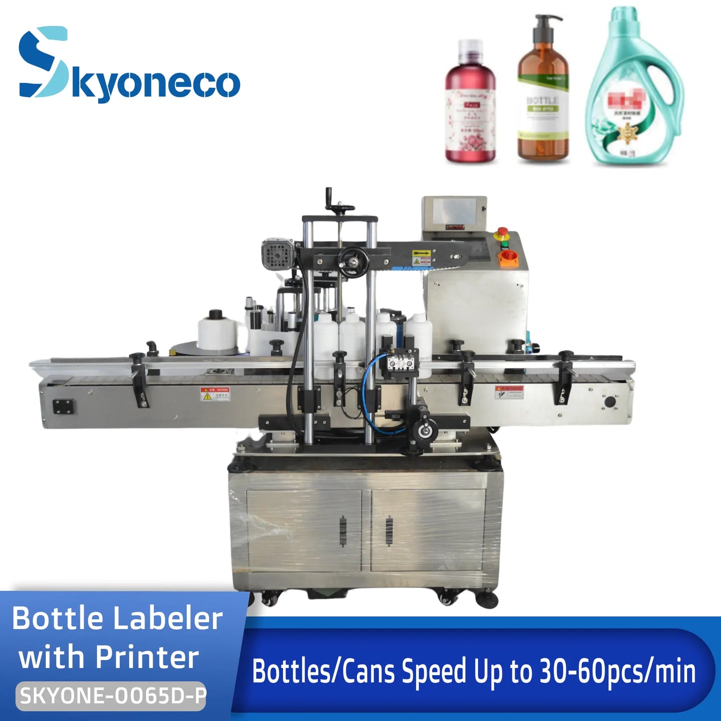 SKYONE-0065D-P Automatic Bottle Position Labeling Machine with Printer