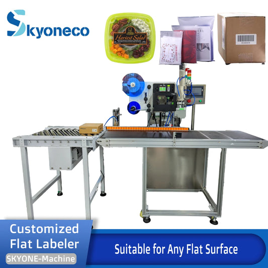 SKYONE Customized Automatic Flat Surface Labeling Machine with Printer